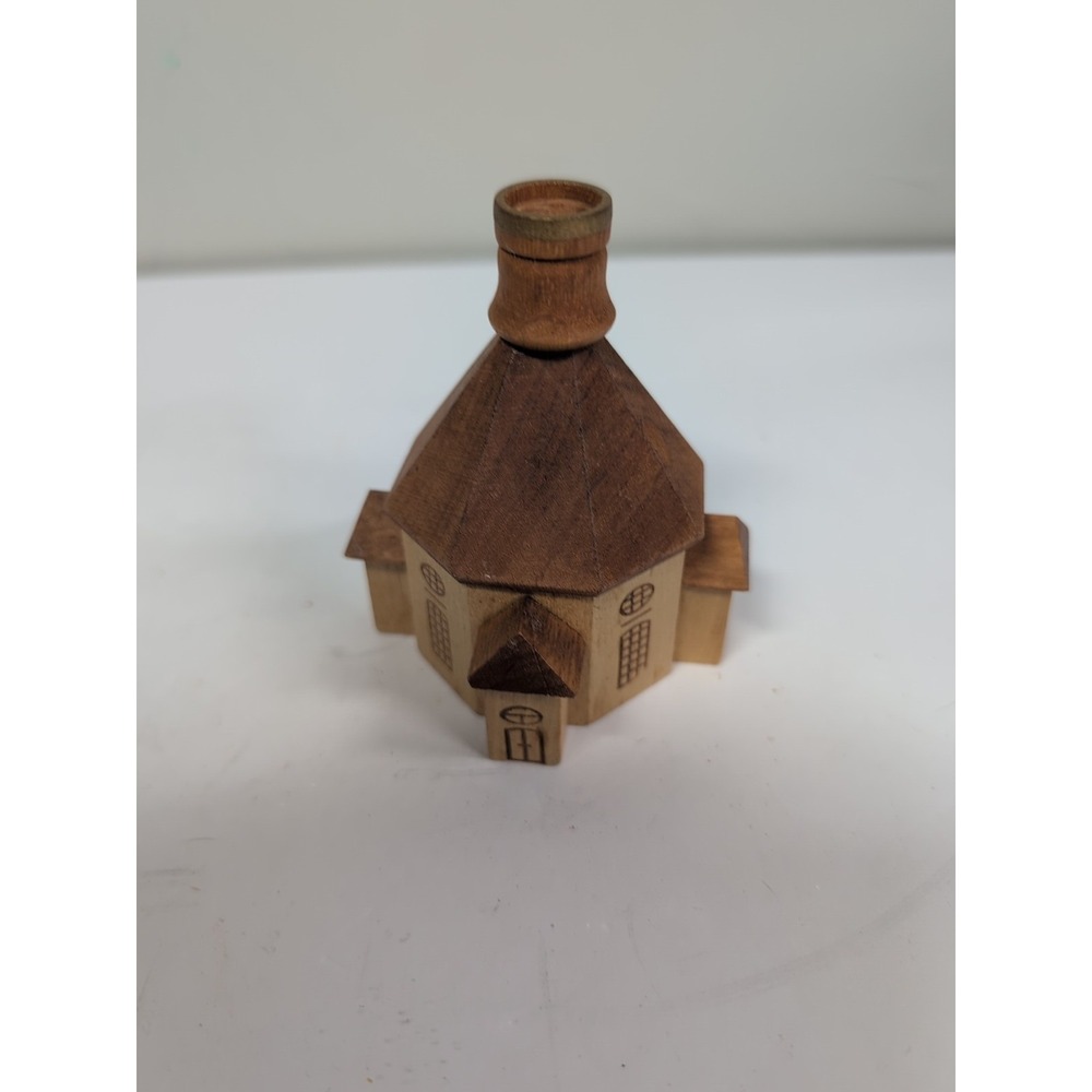 Vintage Wood Seiffener Church 3" Wide‎ 3.5" Tall